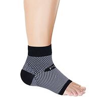 Patented Plantar Compression Sleeve for Plantar Fasciitis, Swelling and Foot/Arch Pain Relief (Single Sleeve, Black, L/XL)