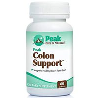 Peak Colon Support from Peak Pure & Natural® Colon Support Supplement for Men and Women | Colon Cleanser and Bowel Movement Supplement for Digestive Health | Colon Detox and Cleanse | 60 Capsules