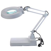 Desk Clamp Magnifier Lamp with Bright LED, Carejoy Adjustable 10X Loupes Glass Lens Diopter Table Lighting LED Magnifier Light for Reading,Inspection,Repair 110V (Ship from USA)