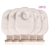 2-Piece Drainage Bag/Leak-Proof Base/colostomy Bag with Clip Personal Care Stool Bag for ileostomy Cutting 10PCS (B)