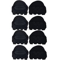Women's Forefoot Pads,Fingerless Half Socks Five Toes Floor Socks Foot Care Soft Pad (4 Pairs Black)