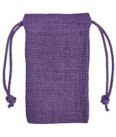 3" x 5" Purple Jute Favor Bags - 12 Pack