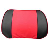 Yolu Lumbar Support Cushion Memory Foam Lumbar Support Pillow Leather Car Back Cushion for Lower Back Pain Relief Universal Chair and Car Seat Cushion - Red