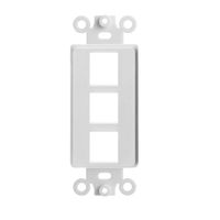 Tricom Quickport Decora Wall Plate Keystone Insert (1 Pack, 3 Ports)