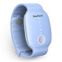 EmeTerm Relieve Nausea Electrode Stimulator Morning Sickness Motion Travel Sickness Vomit Relief Rechargeable No Gel Drug Free Blue Wrist Bands Without Side Effects