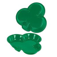 Club Pack of 24 Green Shamrock St. Patrick's Day Disposable Snack Trays 12"