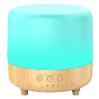 Essential Oil Diffuser, 500ml Aromatherapy Diffuser for Essential Oils Portable Oil Diffuser Ultrasonic Humidifier with 4 Timer Set, Adjustable Mist Mode, Auto Waterless Shut Off and 7 Color LED Light