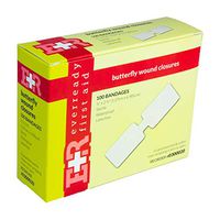 Ever Ready First Aid Large Butterfly Wound Clusure Strips 1/2" x 2 3/4" Sterile- 100/Box
