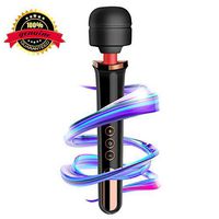 Wand Massager Cordless Handheld Massager - USB Rechargeable Deep Tissue Percussion for Muscles Shoulder Legs Full Body Sore Relief for Men & Women - Black