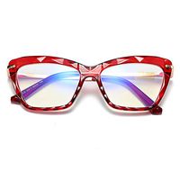 Computer Reading Glasses Blue Light Blocking Readers for Women Cat Eye Lightweight Frame Eyeglasses Anti Glare Lens (Red,1.5)
