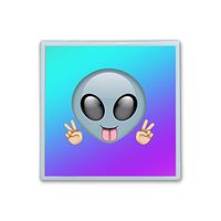 Contact Lens Box Holder Container Case Storage Eyecare Kit - Alien Smile Face