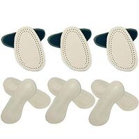 Cushioning Leather Half Forefoot Insole,Forefoot Pads, Heel Grips,Heel Liner,After Heel Stick (12 Pieces)