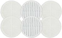 Flintar 2124 Spinwave Replacement Mop Pads for Bissell Bissel Spinwave Hard Floor Cleaner Powered Rotating Mop 2039 Series, 2307, 2315A, Part # 2124 (6 - Pack (4 Soft Pads + 2 Scrubby Pads))