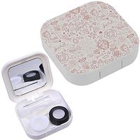 Portable Contact Lens Case Box Travel Kit Mirror + Bottle + Tweezers Container Holder [ Girls Icon ]