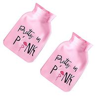 Aoruisier 1pcs Cute Single Layer Small Water Injection Explosion-Proof Hot Water Bottle Student Hand Warmers Cartoon Mini Warm Bag 15x10CM Flamingo