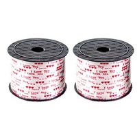 2 Rolls I LOVE YOU Letter Decorative Ribbons Balloon Plastic Ribbon Wedding Festive Party Supplies Gift Packing Ribbons DIY Ribbon Accessories (White)