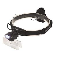 LED Headset Magnifying Glasses Loupe 5 Lenses Headband Magnifier Visor with Light Hands Free Headlamp for Close Work Reading Eyelash Repair Hobby Crafts Fauay
