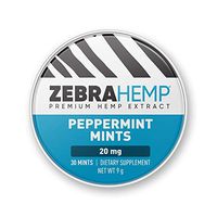 ZEBRA HEMP Mints – USA Made - Pure Natural Edible Candy Hemp Mints for Discomfort & Stress Relief, Sleep and Mood Support – 600 mg…