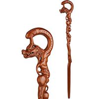 Walking stick 37 Inch Hand Carved Cane Faucet for Men, Women, Grandpa, Grandma Solid Handmade Wood Hiking Sticks Gifts Fauay