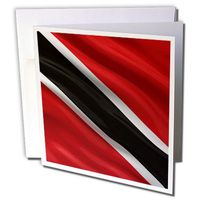 3dRose Set of 12 Greeting Cards, Flag of Trinidad and Tobago Waving in The Wind (gc_174734_2)