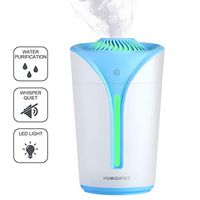 Voulttom Aromatherapy Essential Oil Diffuser, 170ml Whisper-Quiet Portable USB Ultrasonic Cool Mist Humidifier Auto Shut-Off and 7 Fascinating LED Night Lights for Baby Rooms Homes Offices Cars (Blue)