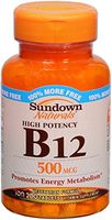 Sundown B-12 500 mcg Tablets 200 Tablets (Pack of 4)