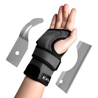 EXski Carpal Tunnel Wrist Splint - Wrist Support Brace for Arthritis Tendinitis with Palm Cushion Pad Right Hand Large