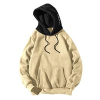 Lataw Men Sweatshirt Casual Fashion Patchwork Hooded Top Blouse with Pockets Coat Autumn Winter Leisure Tunic Pullover