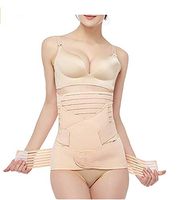 Zahuoo 3 in 1 Postpartum Support Recovery Belly Wrap Waist Postnatal Shapewear Girdle Support (XXL)
