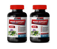 Stress Formula - Mood Support Complex - Vitamins and Herbs - Stress and Anxiety Relief - Premium Blend - Dried Chamomile - 2 Bottles (120 Capsules)