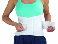 DMI Adjustable Lumbar Support Back Brace, White, X-Large