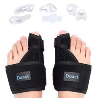 DOACT Bunion Correctors Day and Night Splint Kit, Hallux Valgus Orthopedic Toe Straightener Corrector with 6pcs Soft Gel Toe Separators in Shoes, for Men and Women Pain Relief L