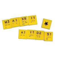 Extra Yellow Tiles - Braille Scrabble- Bag of 100