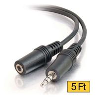 FYL 5Ft 3.5 mm Audio Cable Male to Female Stereo Extension Headphone Stereo Cord