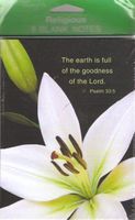 Tender Thoughts Religious 8 Blank Notes Flower Design Psalms 33:5