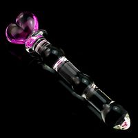 Double-Sided Natural Crystal Smooth Textured Glass Wand