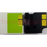 Black on Yellow Label Tape Compatible for DYMO D1 40918 3/8" X 23'