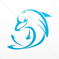Decals Decal Dolphin Durable Racing Motorbike Waterproof Racing Vehicl Blue (5 X 4.51 In)