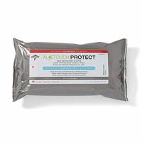 Medline AloeTouch Protect Skin Protectant Cleansing Cloth Wipes, 576 Count, with Dimethicone, Unscented, 8 x 12 inch Adult Large Incontinence Wipes