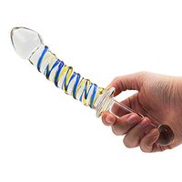 All Natural Mini Small Smooth Double Ended Sided Headed Crystal Clear Glass Stick for Women Men Female Male Beginners SGTY040