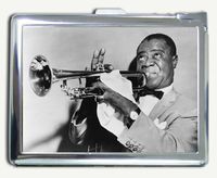 Louis armstrong Cigarette Case Lighter Wallet Card Holder