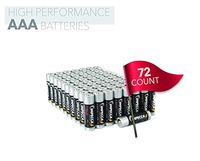 IMPECCA AAA Batteries (72 Pack) High Performance 1.5 Volt, All Purpose AAA Alkaline Battery, Non Rechargeable, LR3 72-Count