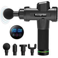 KOFOHO Massage Gun, Handheld Cordless Deep Tissue Muscle Massager,with 20 Speed Strength Levels 4 Replaceable Massager Heads Helps Relieve Muscle Soreness and Stiffness (Black)