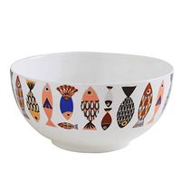 Bowl Household Round Bowl Cutlery Bowl Soup Water Bowl Salad Vegetable Bowl Ramen Rice Bowl Big Bowl Household tableware, retro bowl