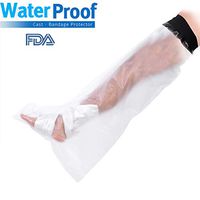 Kids Leg Feet Cast Cover for Shower, Clear Waterproof Leg Bandage Protector with Seal Protection for Foot, Knee, Ankle Wound in Shower & Bathing,100% Reusable (Long Leg)