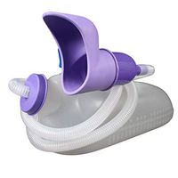 Urinal Belt Tube Unisex Spill Proof Urine Bottles with Lid Plastic Incontinence Elderly Emergency Toilet Mobile Reusable (Ms)