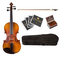 Cecilio CVA-500 15.5-Inch Ebony Fitted Solid Wood Viola