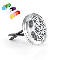 constantlife Elegant Tree of Life Stainless Steel Fragrancy Diffuser Locket Ari Freshner Essential Oil Rubber Clip Scent Jewelry (CL006)