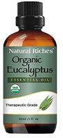 Natural Riches USDA Organic Certified Eucalyptus Essential Oil 30ml Pure Premium Quality Therapeutic Grade Eucalyptus Oil Diffuser/Humidifier Aromatherapy