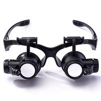 Magnifying Glass Glasses Watches Repair Magnifying Glass 2LED Lights Lighting Magnifying Glass Crafts Gifts